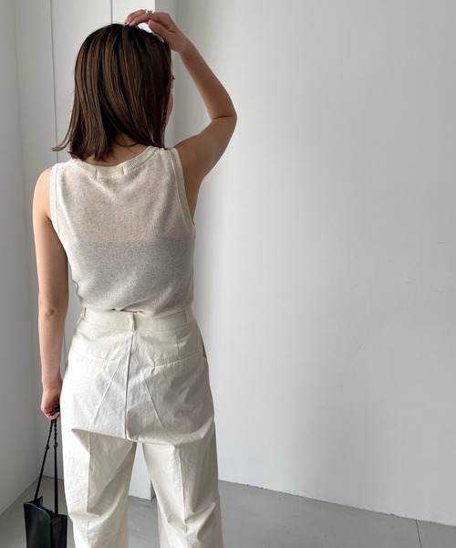 CANAL JEAN（キャナルジーン）の「El mar(エルマール) ニットクルーネックタンクトップ（タンクトップ・レディース・オートミール/ブラック/ベージュ・ONE SIZE）」の12枚目の写真