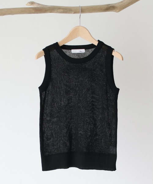CANAL JEAN（キャナルジーン）の「El mar(エルマール) ニットクルーネックタンクトップ（タンクトップ・レディース・オートミール/ブラック/ベージュ・ONE SIZE）」の16枚目の写真