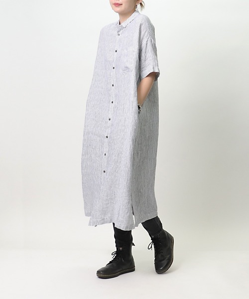 HEAVENLY　ロングシャツワンピース　リネン　羽織り　長袖 楽天市場】シャツワンピース リネン 夏 ロング ワンピース