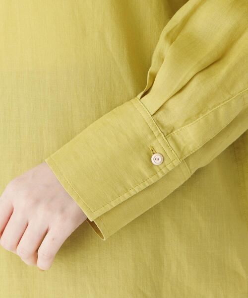smart pink（スマートピンク）の「◆【手洗い可】リネンロングシャツ（シャツ/ブラウス・レディース・イエロー/ブルー・88）」の7枚目の写真