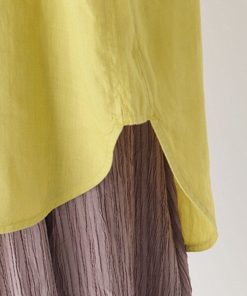 smart pink（スマートピンク）の「◆【手洗い可】リネンロングシャツ（シャツ/ブラウス・レディース・イエロー/ブルー・88）」の8枚目の写真