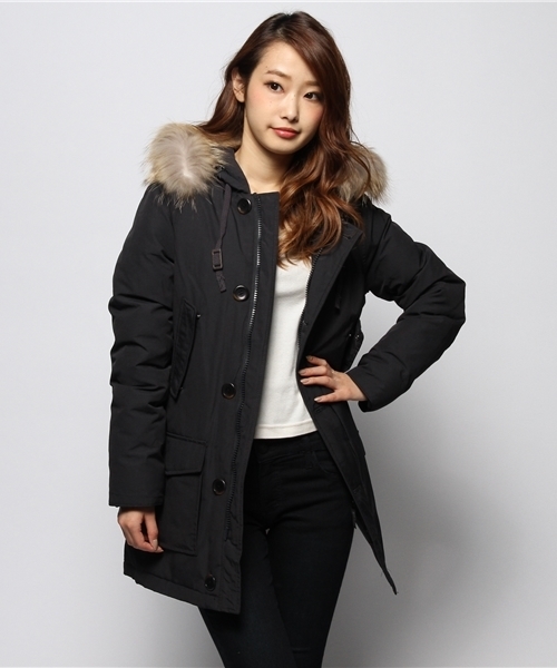 ROSE BUD（ローズバッド）の「(HOX)XD2521/F PARKA HOODED COAT（ダウンジャケット/コート・レディース・セージグリーン/ダークブルー・SMALL）」の13枚目の写真