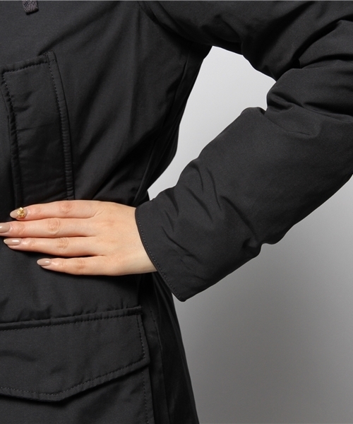 ROSE BUD（ローズバッド）の「(HOX)XD2521/F PARKA HOODED COAT（ダウンジャケット/コート・レディース・セージグリーン/ダークブルー・SMALL）」の4枚目の写真