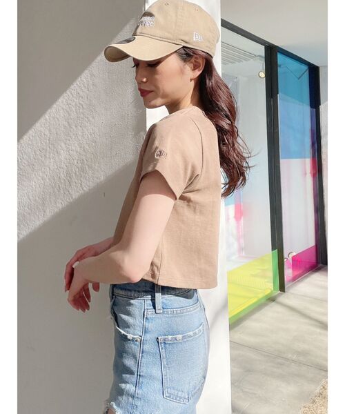 GYDA(ジェイダ)の「【WEB限定】USA COTTON ショートTシャツ(Tシャツ/カットソー・レディース・ブラック/ベージュ/オフホワイト・FREE)」の11枚目の写真