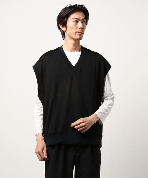 Lui's（ルイス）の「Bigカットベスト（Tシャツ/カットソー・メンズ・チャコールグレー/ブラック・FREE）」の6枚目の写真