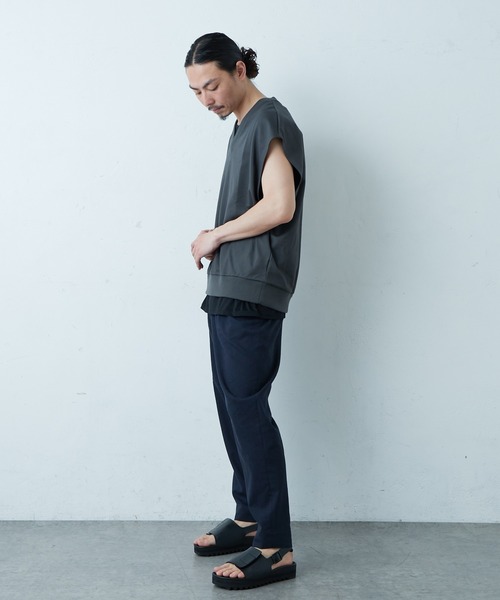 Lui's（ルイス）の「Bigカットベスト（Tシャツ/カットソー・メンズ・チャコールグレー/ブラック・FREE）」の18枚目の写真