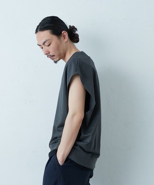 Lui's（ルイス）の「Bigカットベスト（Tシャツ/カットソー・メンズ・チャコールグレー/ブラック・FREE）」の21枚目の写真
