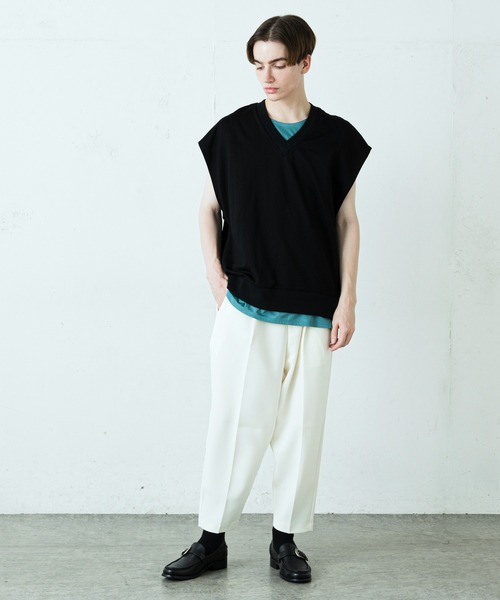 Lui's（ルイス）の「Bigカットベスト（Tシャツ/カットソー・メンズ・チャコールグレー/ブラック・FREE）」の11枚目の写真