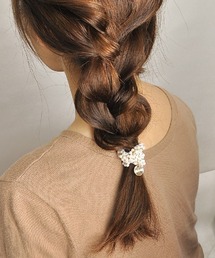 【float】きらきら ビーズ ヘアゴム