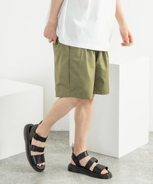 日本製 ミリタリー グリストーンW綿ナイロン高密度ギャバ2タックワイドショーツ