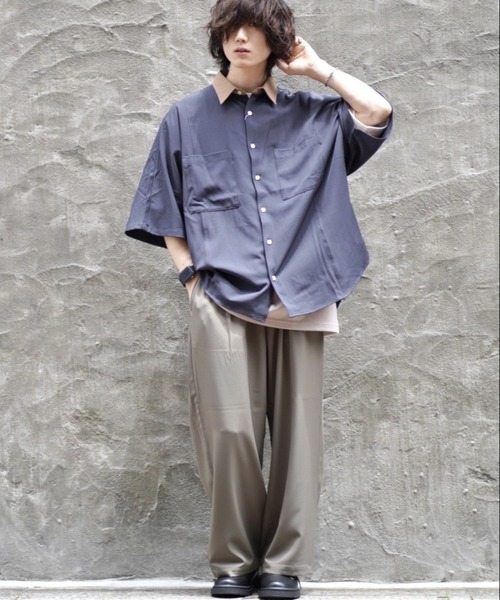 RAGEBLUE(レイジブルー)の「クレリックドルマン/ビッグシルエットシャツ/949998(シャツ/ブラウス・メンズ・ライトブルー/グリーン/ライトブラウン/その他19・FREE)」の13枚目の写真