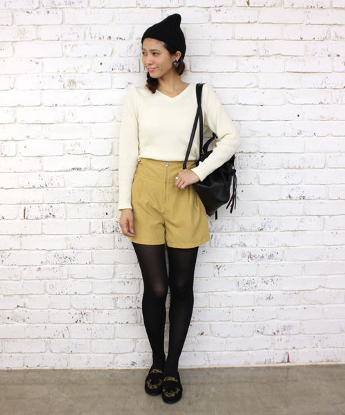 mystic（ミスティック）の「起毛リブVネックプルオーバー（ニット/セーター・レディース・チャコールグレー/オフホワイト/ピンク/グレー・ﾌﾘ-）」の11枚目の写真