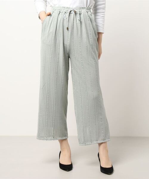 ehka sopo(エヘカソポ)の「カットレースパンツ(その他パンツ・レディース・キナリ/ブルー/ミント・フリ-)」の6枚目の写真