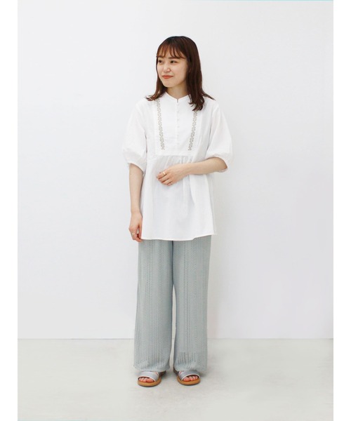 ehka sopo(エヘカソポ)の「カットレースパンツ(その他パンツ・レディース・キナリ/ブルー/ミント・フリ-)」の12枚目の写真