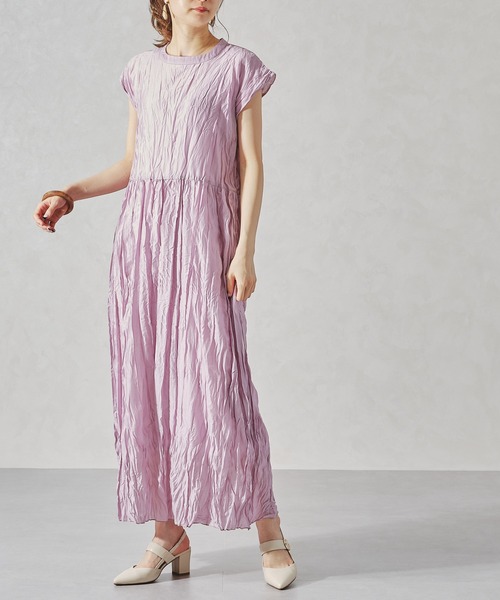 acro(アクロ)の「ワッシャー加工スリーブレスワンピース/AC1059(ワンピース・レディース・イエロー/グリーン/パープル・フリ-)」の7枚目の写真