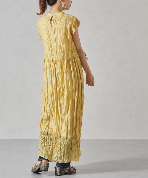 acro(アクロ)の「ワッシャー加工スリーブレスワンピース/AC1059(ワンピース・レディース・イエロー/グリーン/パープル・フリ-)」の13枚目の写真