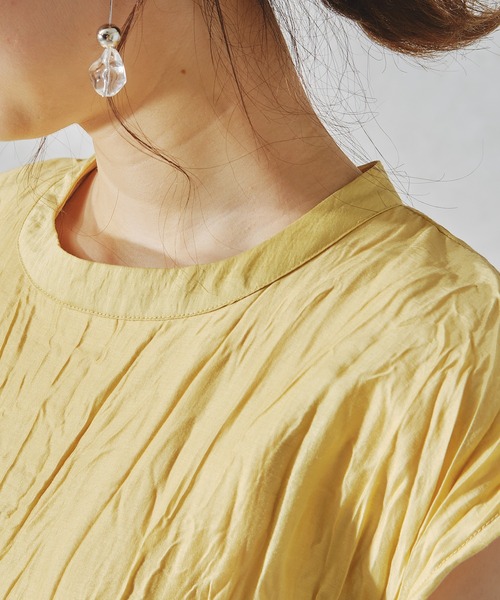 acro(アクロ)の「ワッシャー加工スリーブレスワンピース/AC1059(ワンピース・レディース・イエロー/グリーン/パープル・フリ-)」の14枚目の写真