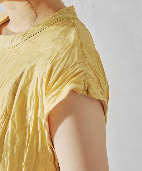 acro(アクロ)の「ワッシャー加工スリーブレスワンピース/AC1059(ワンピース・レディース・イエロー/グリーン/パープル・フリ-)」の15枚目の写真