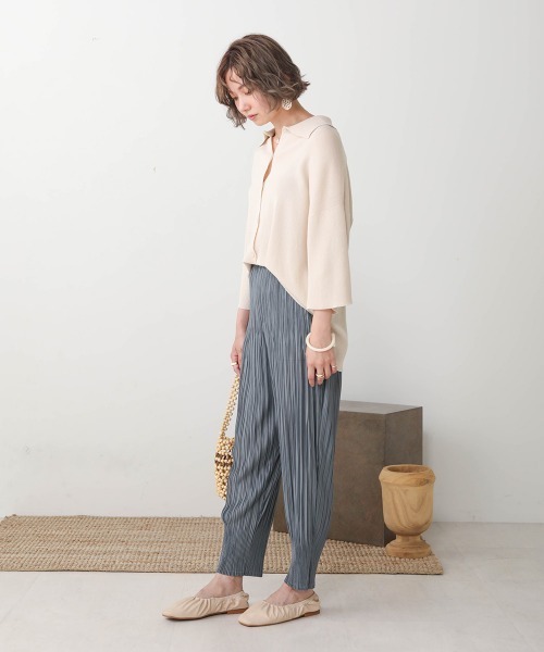 Bab（バブ）の「【WEB限定】プリーツジョガーパンツ（その他パンツ・レディース・ブラウン/キャメル/グレー/パープル/カーキ・FREE）」の6枚目の写真