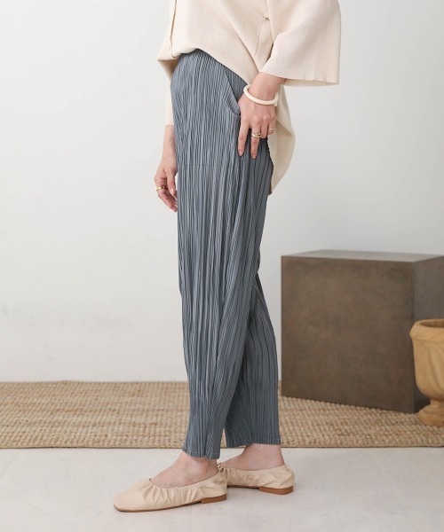 Bab（バブ）の「【WEB限定】プリーツジョガーパンツ（その他パンツ・レディース・ブラウン/キャメル/グレー/パープル/カーキ・FREE）」の8枚目の写真