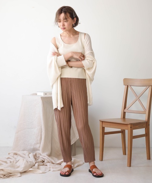 Bab（バブ）の「【WEB限定】プリーツジョガーパンツ（その他パンツ・レディース・ブラウン/キャメル/グレー/パープル/カーキ・FREE）」の21枚目の写真