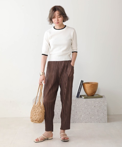 Bab（バブ）の「【WEB限定】プリーツジョガーパンツ（その他パンツ・レディース・ブラウン/キャメル/グレー/パープル/カーキ・FREE）」の12枚目の写真