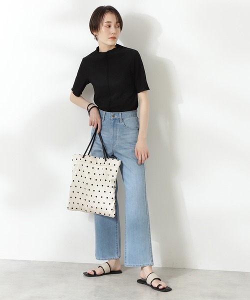 N.（N. Natural Beauty Basic）（エヌエヌナチュラルビューティーベーシック）の「【追加生産】◆ドットトートバッグ（トートバッグ・レディース・ドット/ブラック系その他・ﾌﾘ-）」の6枚目の写真