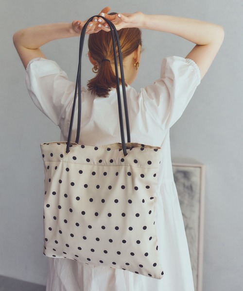 N.（N. Natural Beauty Basic）（エヌエヌナチュラルビューティーベーシック）の「【追加生産】◆ドットトートバッグ（トートバッグ・レディース・ドット/ブラック系その他・ﾌﾘ-）」の3枚目の写真