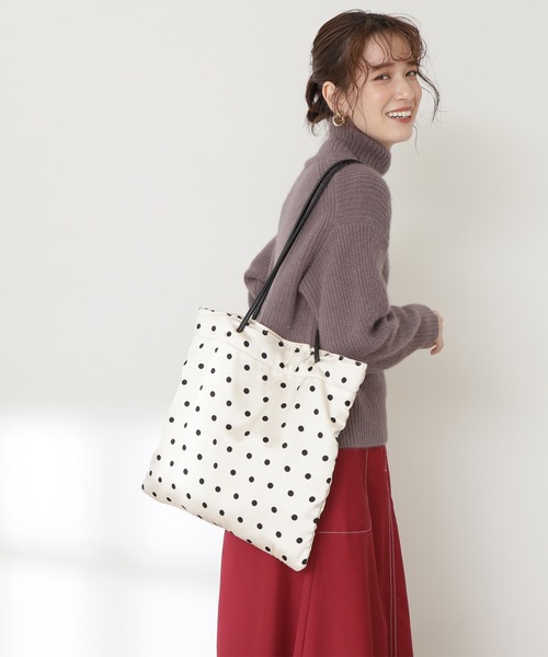 N.（N. Natural Beauty Basic）（エヌエヌナチュラルビューティーベーシック）の「【追加生産】◆ドットトートバッグ（トートバッグ・レディース・ドット/ブラック系その他・ﾌﾘ-）」の14枚目の写真