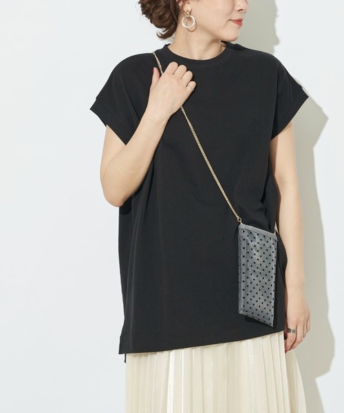 prose verse(プロズヴェール)の「USコットンビッグノースリTシャツ(Tシャツ/カットソー・レディース・チャコールグレー/オフホワイト/ブラック/ブラウン/ミント・フリ-)」の1枚目の写真