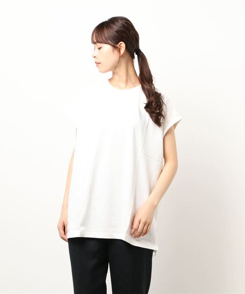 prose verse(プロズヴェール)の「USコットンビッグノースリTシャツ(Tシャツ/カットソー・レディース・チャコールグレー/オフホワイト/ブラック/ブラウン/ミント・フリ-)」の8枚目の写真