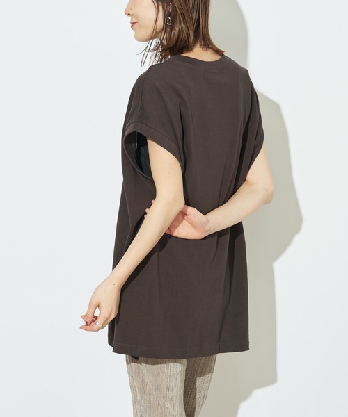 prose verse(プロズヴェール)の「USコットンビッグノースリTシャツ(Tシャツ/カットソー・レディース・チャコールグレー/オフホワイト/ブラック/ブラウン/ミント・フリ-)」の21枚目の写真