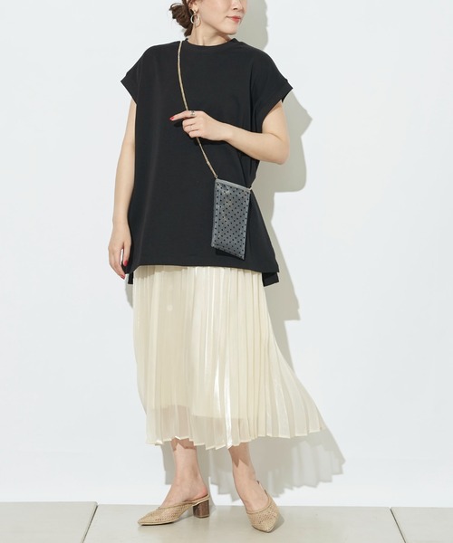 prose verse(プロズヴェール)の「USコットンビッグノースリTシャツ(Tシャツ/カットソー・レディース・チャコールグレー/オフホワイト/ブラック/ブラウン/ミント・フリ-)」の15枚目の写真