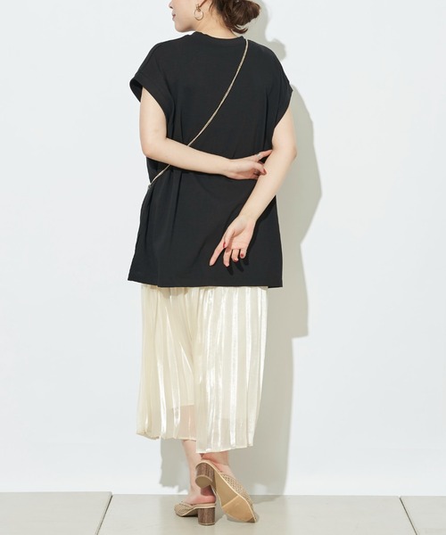 prose verse(プロズヴェール)の「USコットンビッグノースリTシャツ(Tシャツ/カットソー・レディース・チャコールグレー/オフホワイト/ブラック/ブラウン/ミント・フリ-)」の13枚目の写真