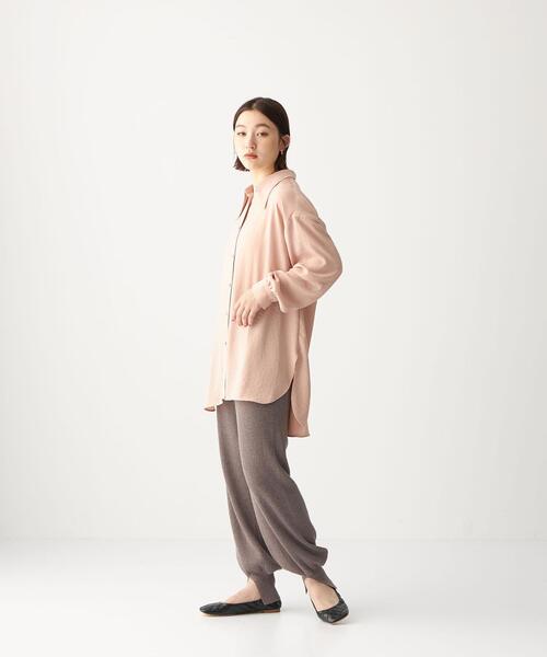 CITEN（シテン）の「＜CITEN（シテン）＞ スソ スリット リブ ニット パンツ（その他パンツ・レディース・モカ/ブラック・FREE）」の6枚目の写真