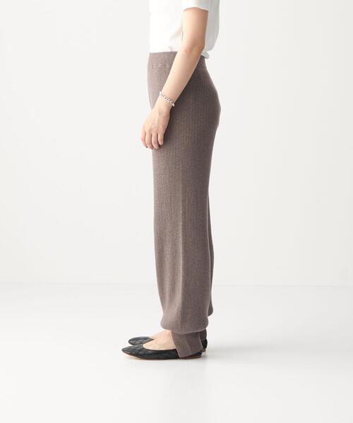 CITEN（シテン）の「＜CITEN（シテン）＞ スソ スリット リブ ニット パンツ（その他パンツ・レディース・モカ/ブラック・FREE）」の12枚目の写真