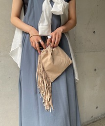 CAPRICIEUX LE'MAGE | スエードフリンジ巾着バッグ(ショルダーバッグ)