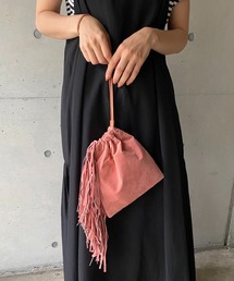 CAPRICIEUX LE'MAGE | スエードフリンジ巾着バッグ(ショルダーバッグ)
