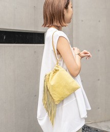 CAPRICIEUX LE'MAGE | スエードフリンジ巾着バッグ(ショルダーバッグ)