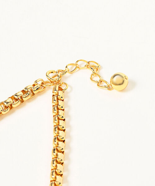 Ray BEAMS（レイビームス）の「Ray BEAMS / BOX チェーン ショート ネックレス（ネックレス・レディース・ゴールド・ONE SIZE）」の2枚目の写真