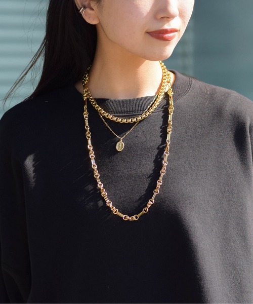 Ray BEAMS（レイビームス）の「Ray BEAMS / BOX チェーン ショート ネックレス（ネックレス・レディース・ゴールド・ONE SIZE）」の4枚目の写真