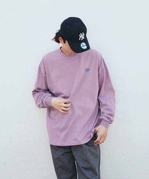 SPOC STORE（スポックストア）の「【SPOC STORE】サークルロゴ/SPCロゴ ロンT（Tシャツ/カットソー・メンズ・チャコールグレー/パープル/オフホワイト/オレンジ/ダークブルー/ケリー/コバルトブルー/ホワイト系/レッド系/ネイビー/アイボリー/グリーン/オートミール/スミクロ・S/M/L）」の12枚目の写真