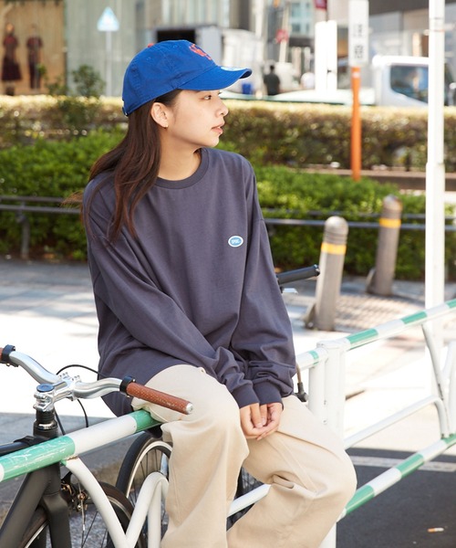 SPOC STORE（スポックストア）の「【SPOC STORE】サークルロゴ/SPCロゴ ロンT（Tシャツ/カットソー・メンズ・チャコールグレー/パープル/オフホワイト/オレンジ/ダークブルー/ケリー/コバルトブルー/ホワイト系/レッド系/ネイビー/アイボリー/グリーン/オートミール/スミクロ・S/M/L）」の10枚目の写真