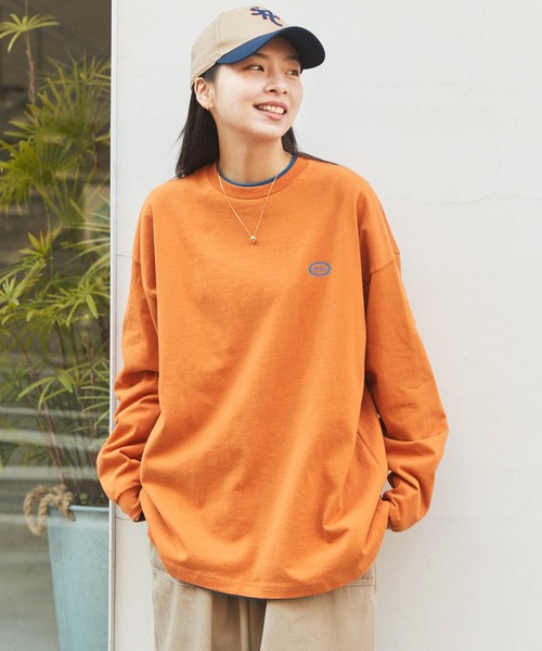 SPOC STORE（スポックストア）の「【SPOC STORE】サークルロゴ/SPCロゴ ロンT（Tシャツ/カットソー・メンズ・チャコールグレー/パープル/オフホワイト/オレンジ/ダークブルー/ケリー/コバルトブルー/ホワイト系/レッド系/ネイビー/アイボリー/グリーン/オートミール/スミクロ・S/M/L）」の14枚目の写真