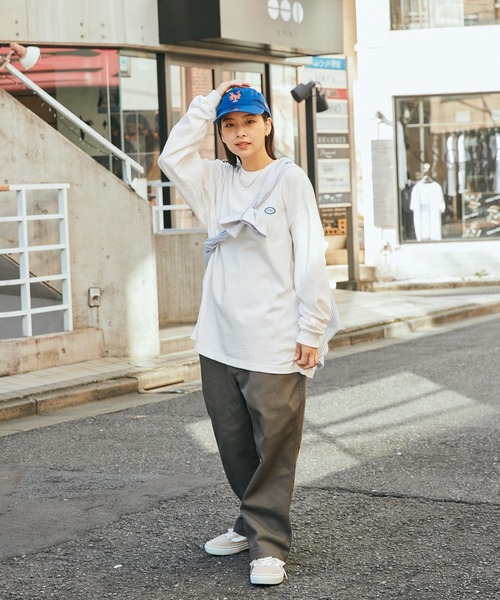 SPOC STORE（スポックストア）の「【SPOC STORE】サークルロゴ/SPCロゴ ロンT（Tシャツ/カットソー・メンズ・チャコールグレー/パープル/オフホワイト/オレンジ/ダークブルー/ケリー/コバルトブルー/ホワイト系/レッド系/ネイビー/アイボリー/グリーン/オートミール/スミクロ・S/M/L）」の18枚目の写真