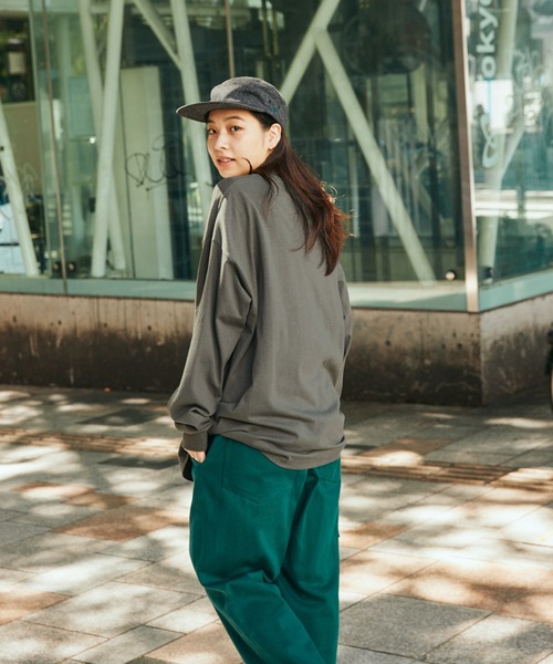 SPOC STORE（スポックストア）の「【SPOC STORE】サークルロゴ/SPCロゴ ロンT（Tシャツ/カットソー・メンズ・チャコールグレー/パープル/オフホワイト/オレンジ/ダークブルー/ケリー/コバルトブルー/ホワイト系/レッド系/ネイビー/アイボリー/グリーン/オートミール/スミクロ・S/M/L）」の20枚目の写真