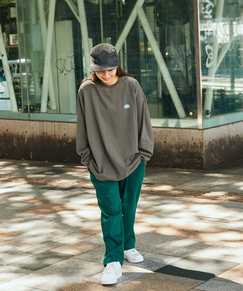 SPOC STORE（スポックストア）の「【SPOC STORE】サークルロゴ/SPCロゴ ロンT（Tシャツ/カットソー・メンズ・チャコールグレー/パープル/オフホワイト/オレンジ/ダークブルー/ケリー/コバルトブルー/ホワイト系/レッド系/ネイビー/アイボリー/グリーン/オートミール/スミクロ・S/M/L）」の17枚目の写真