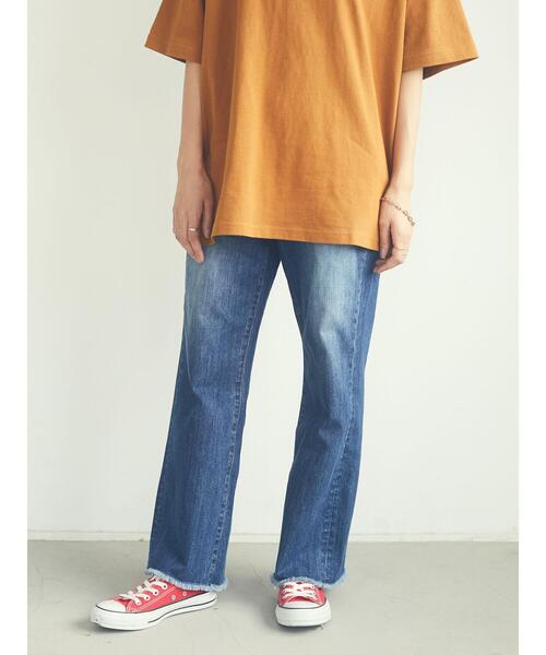 CRAFT STANDARD BOUTIQUE（クラフトスタンダードブティック）の「フレアーデニムパンツ　＊◇（デニムパンツ・レディース・ライトインディゴブルー/ブルー系その他・S/M/L）」の9枚目の写真