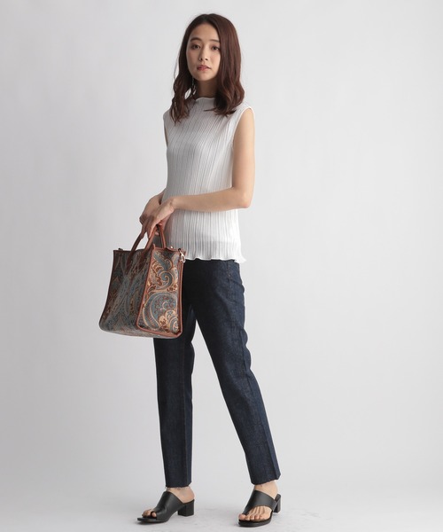 Andemiu（アンデミュウ）の「プリーツメロウカットソー959380（Tシャツ/カットソー・レディース・オフホワイト/ブラック/ベージュ・FREE）」の18枚目の写真