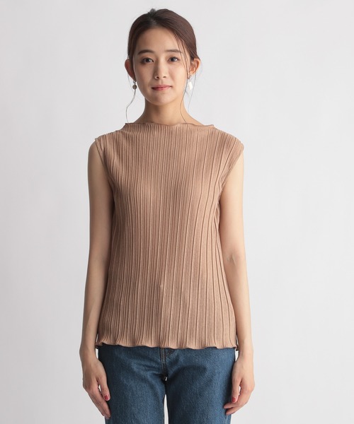 Andemiu（アンデミュウ）の「プリーツメロウカットソー959380（Tシャツ/カットソー・レディース・オフホワイト/ブラック/ベージュ・FREE）」の21枚目の写真